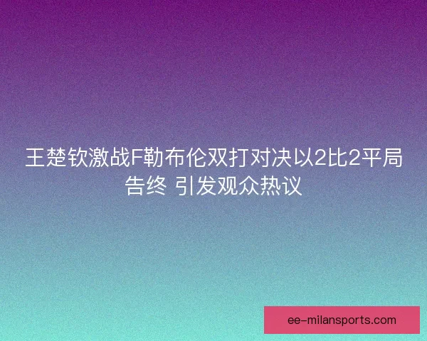 王楚钦激战F勒布伦双打对决以2比2平局告终 引发观众热议